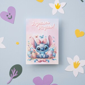 Cartão de feliz Páscoa, cartão de nome de ponto personalizável, cartão com tema de ponto de Páscoa 4