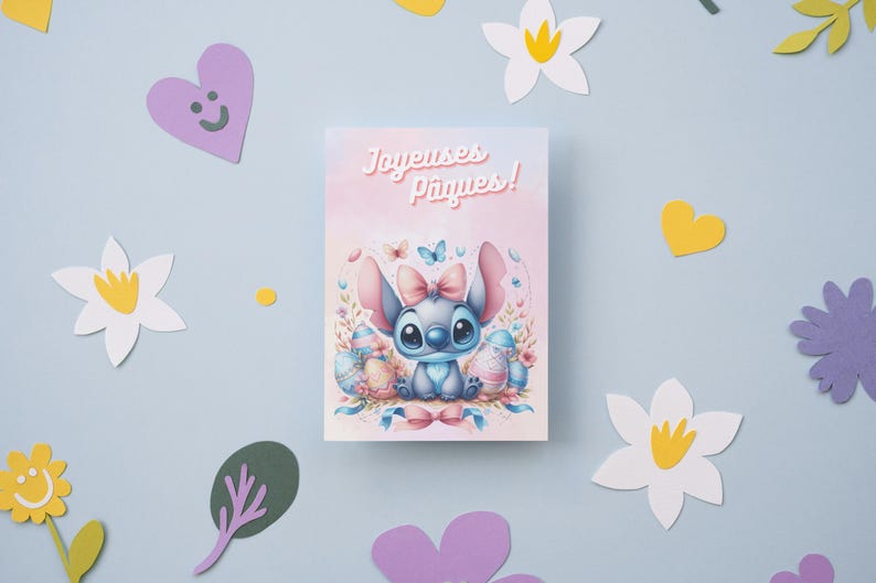 Cartão de feliz Páscoa, cartão de nome de ponto personalizável, cartão com tema de ponto de Páscoa 4