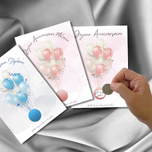 Birthday card - scratch gift card - Birthday card to personalize