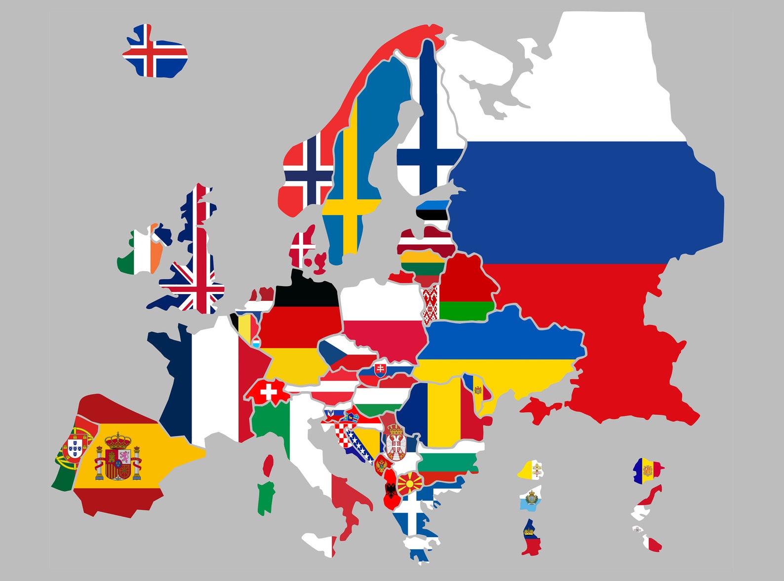 Europe Stickers PDF Flag Map Digital Download Etsy