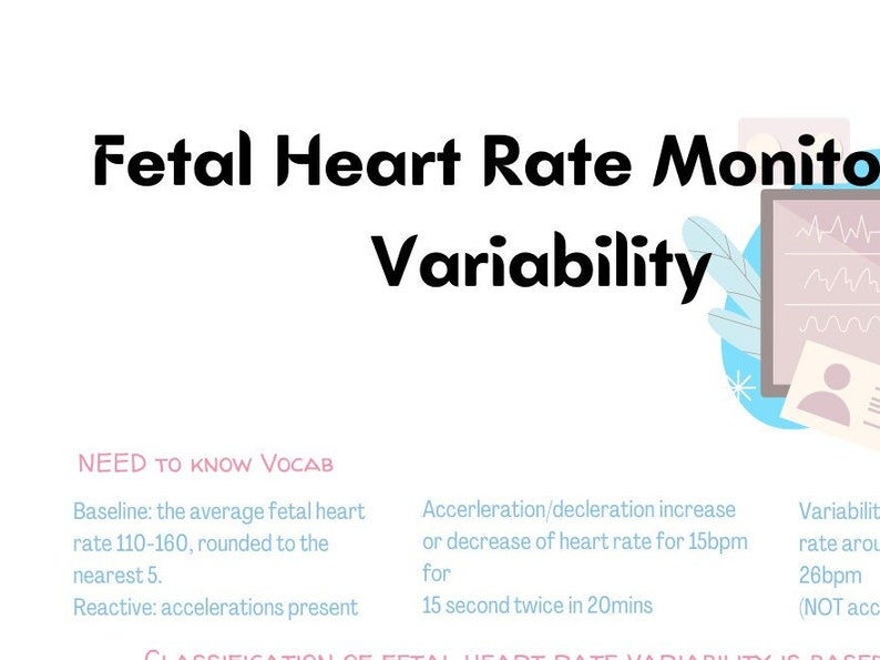 Fetal Heart Rate Monitoring Variability Etsy