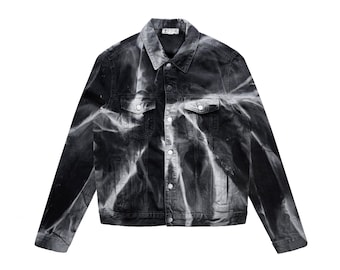 Tie Dye Jeans Jacket Smoke / without bleach