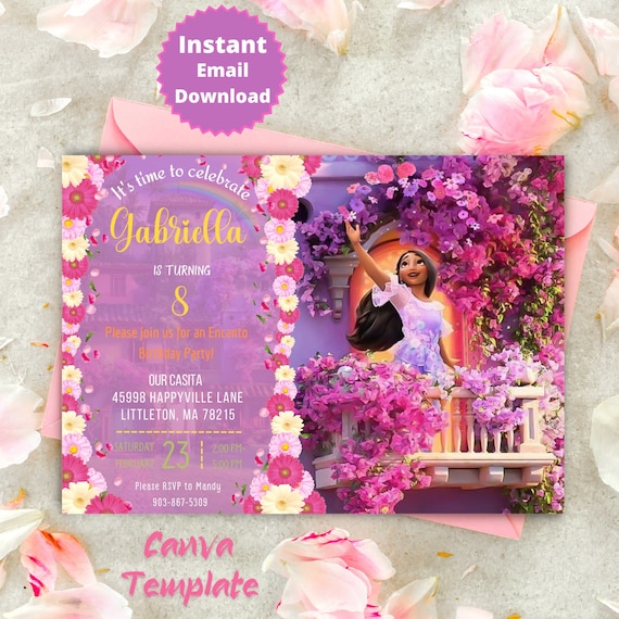 Isabella Encanto Birthday Party Invitation Digital Download