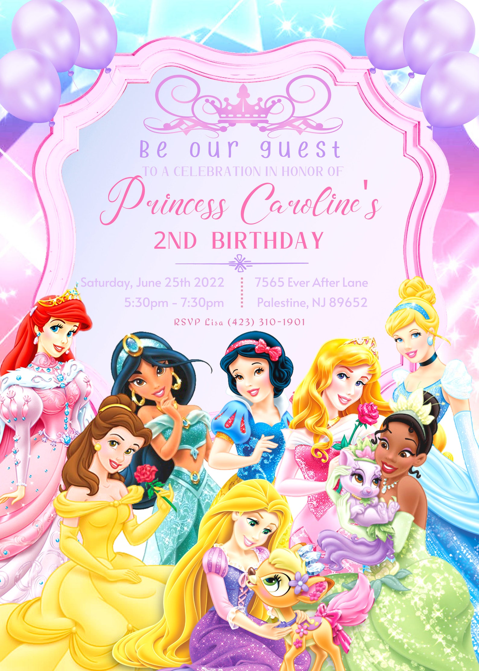 Princess Birthday Party Theme Princess Pamper Birthday Party - Etsy
