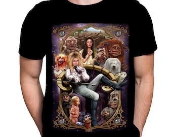 Labyrinth Movie T-shirt: Goblin King, zwart katoenen T-shirt