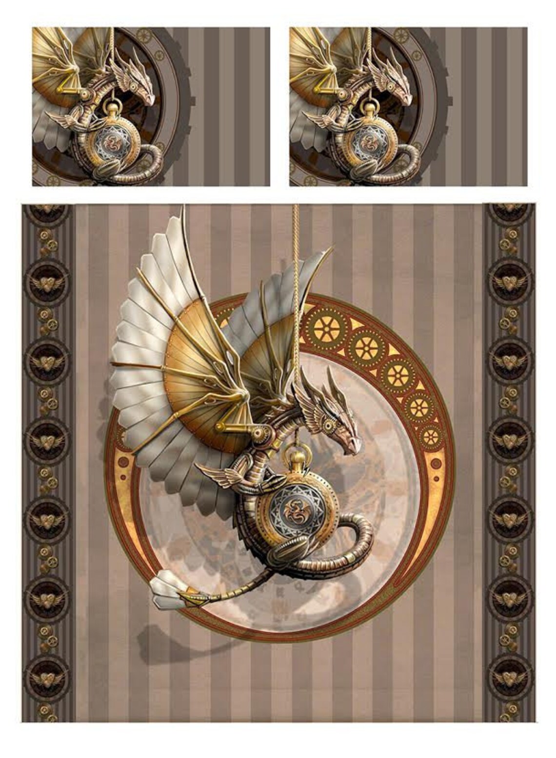 Anne Stokes Steampunk Dragon Dragon Duvet Set UK King / US Etsy