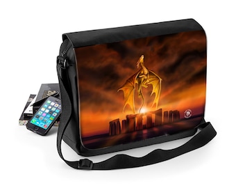 Anne Stokes - Solstice - A4 Pagan Polyester Messenger bag featuring zipped front pocket and adjustable strap