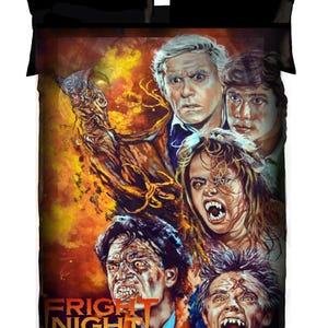 Horror Movie Fleece Blanket: Fright Night| Throw Blanket | Bed Duvet Cover