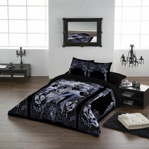 Chris Lovell - Black Heart Ballet - Horror Bedding Duvet Set UK Kingsize / US Queensize