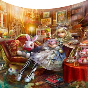 Alice In Wonderland Baby Nursery Minky Blanket Infant Disney Cheshire Cat  White Rabbit Throw 50x60