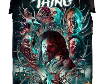 Coperta del film horror "La Cosa": copriletto singolo / coperta da giorno / copripiumino