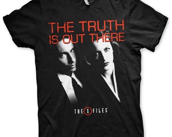 X-Files-T-shirt: The Truth Is Out There, zwart sciencefiction-T-shirt