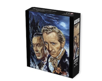 Classic Horror Jigsaw Puzzle - Dracula & Van Helsing - by Rick Melton 1000 piece Horror Jigsaw Puzzle