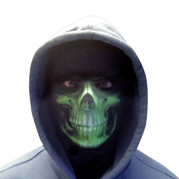 FACE SKINZ - Grim Reaper Green - Fashion Halloween Skull Face Mask