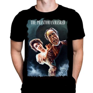 Classic Horror Movie T-Shirt - The Phantom of the Opera Unmasked - Rick Melton Art Merchandise T-Shirt