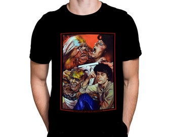 Darkside Mag Art - Basket Case by Rick Melton - Black Horror Oversized Cult Mens Black B-Movie T-Shirt