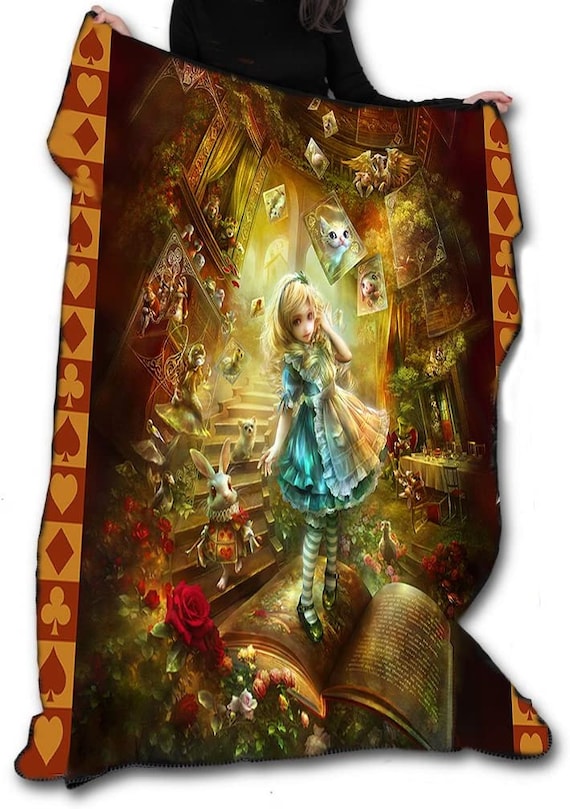 Alice in online wonderland fleece blanket