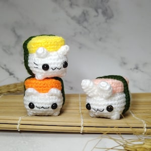 PATTERN : Sushi Buddies | Beginner Friendly | Amigurumi / Crochet Pattern in ENG (PDF)