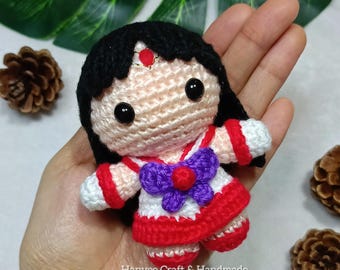 PATTERN : Chibi Rei Hino | Intermediate | Amigurumi / Crochet Pattern in ENG (PDF)