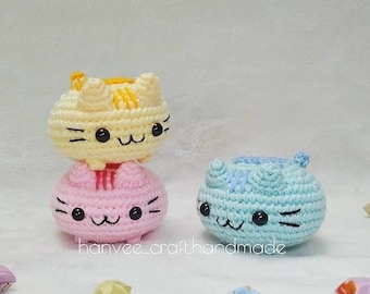 PATRÓN : Pancake Kitty / Apto para principiantes / Amigurumi / Patrón de crochet en ENG (PDF)