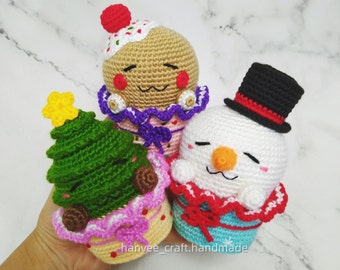 PATTERN : [Super 3in1] Christmas Surprise Gift Trio | Advanced Beginner | Amigurumi Crochet Pattern in ENG (PDF)