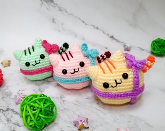 PATTERN : Present Kitty | Beginner Friendly | Amigurumi / Crochet Pattern in ENG (PDF)