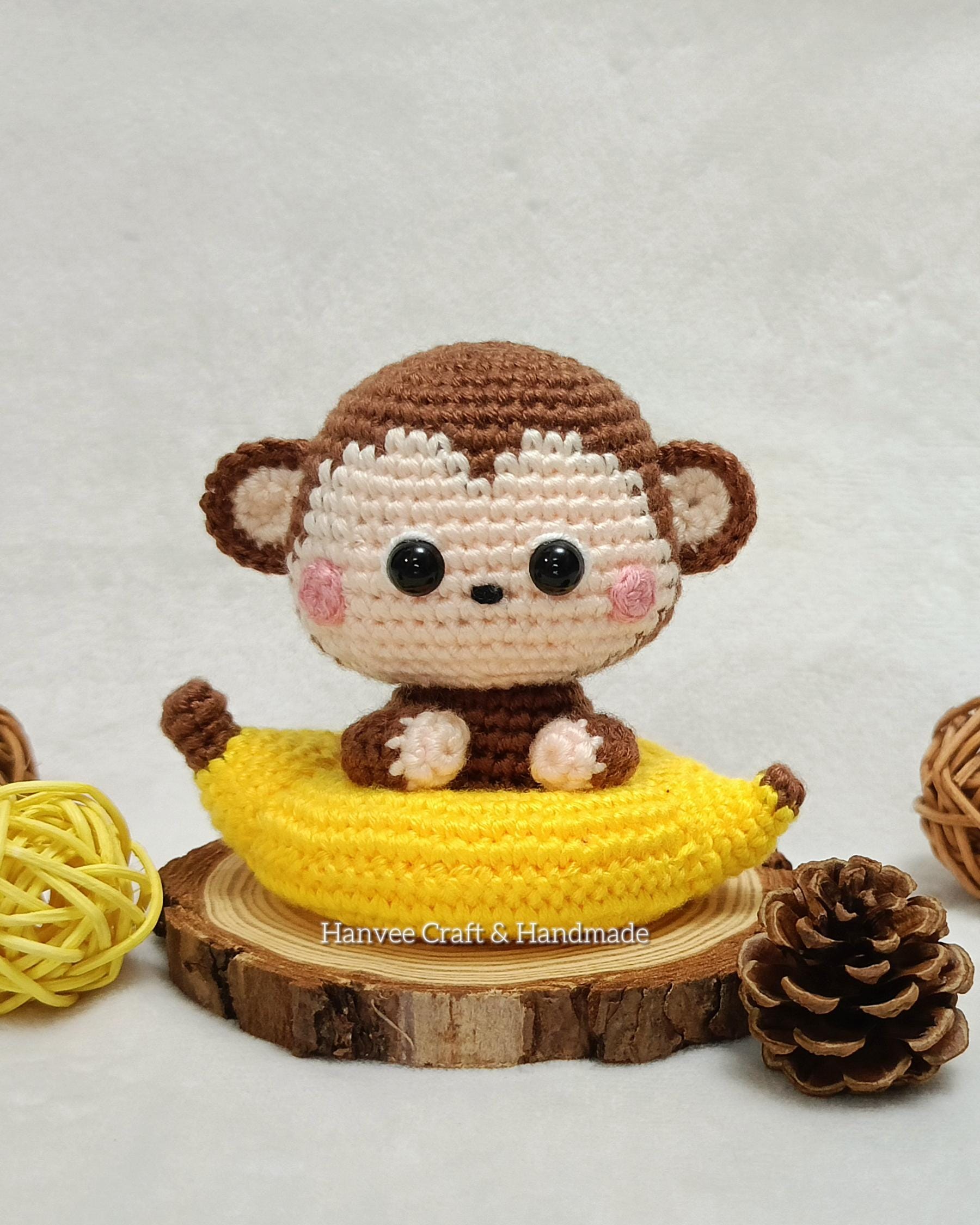 Mono con banana - Etsy México, image size:1800x2250