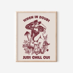 Just Chill Out, Western Kunstdruck, Western Kunstdruck, Western Art Print, Western Wall Art, Western Art, Cowgirl Art, Cowgirl Print, Retro Art, UNGERAHMT