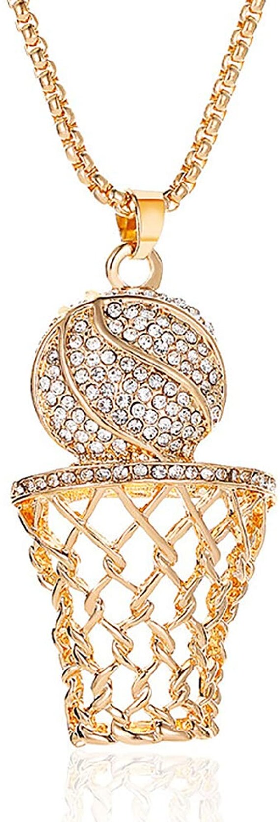 Basketball Chain Necklace Gold 
