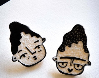 PIN’S HEADS - Sgraffito on porcelain