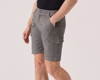 Cargo Shorts Men Grey | Stylish & Functional Men's Summer Shorts | Versatile Casual Wear | Mens Shorts