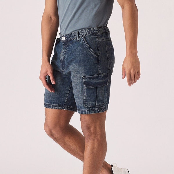 Cargo Shorts Blue | Stylish & Functional Men's Summer Shorts | Versatile Casual Wear | Mens Shorts