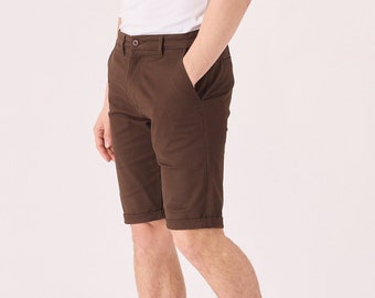 Men Shorts Slim Fit Stretch Chocolate Brown | Chino Shorts Men | Stretchable & Stylish Short | Gift for Friend
