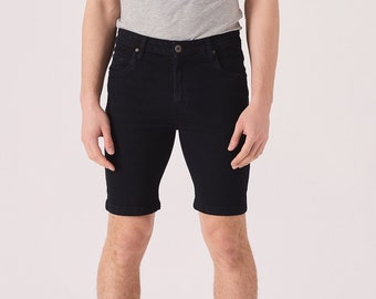 Short Slim Fit Denim Homme Noir | Short vintage | Short en jean | Cadeau pour lui