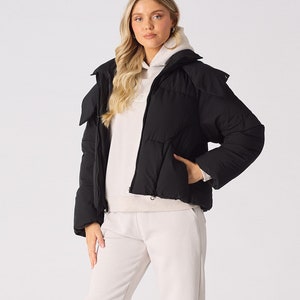 Winter Puffer Hooded Jacket for Women | Fashionable Fall Winterwear |  Oversized Puffer Coat | Casual down jacket | Winter Warm Jacket
