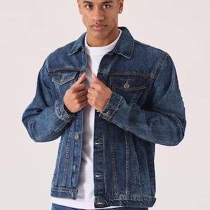Denim Jacket Western in Mid Blue Wash | Men Jacket | Jean Jacket | Mens Clothing | Denim Jacket Man | Gifts for Him