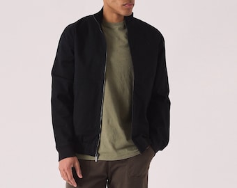 Bomber Jacket Men Windbreaker Jacket Black |  Water Proof Jacket | Harrington Jackets | Men Denim Jacket | Halloween Gift