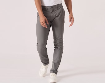 Golf Trousers Regular Fit Stretch Grey | Trousers Men | Chino Trouser | Gift for Men