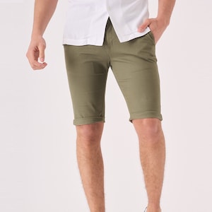 Mens Chino Shorts Khaki | Cargo Shorts Men Style | Cotton Shorts | Gift for Him