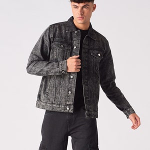 Black cut off jean jacket sale
