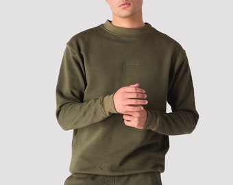 Embroidery Sweatshirts Khaki | Fall Sweatshirts | Mens Sweatshirts | Long Sleeve Shirt | Winter Sweatshirts