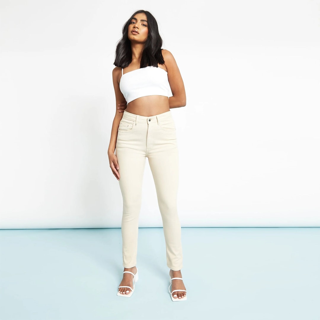 【HI FI FNK】Warm Beige Dyeing Jeans Strech Khakis / Denkhaki - Light Khaki | The Perfect Jean