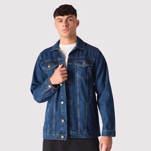 Jacket For Men | Western Denim Jacket Mid Blue | Denim Jacket | Jean Jacket | Gift for Him