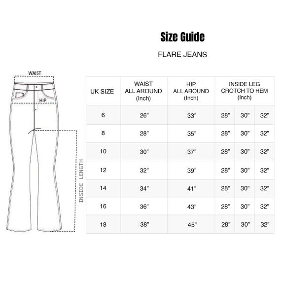 Jeans Donna Gamba Larga Vita Alta - Elastici Per Yoga E Casual - Foto 7