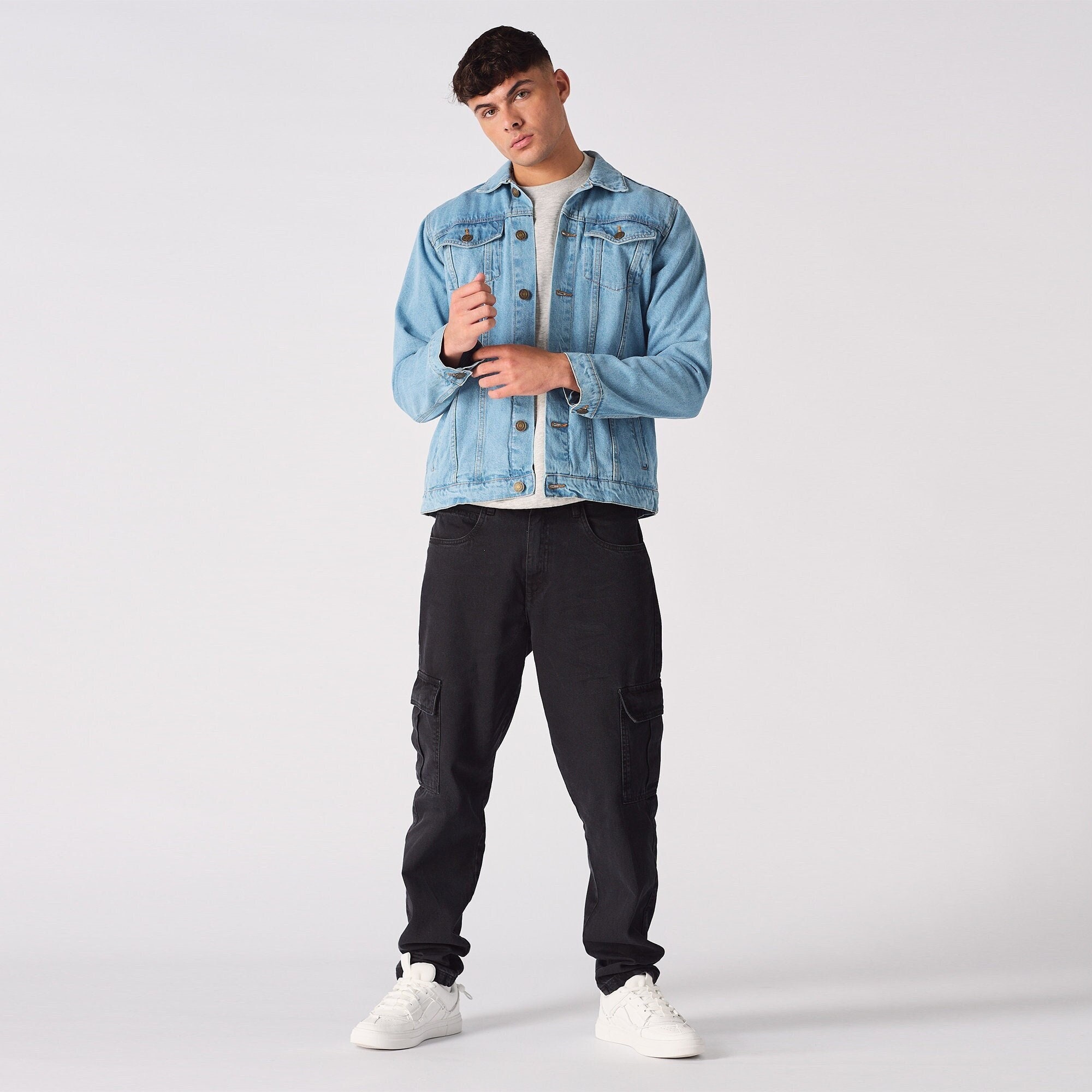 未使用☆glamb Hi Neck Denim Jacket / sizeL☆ Glamb Other Hi Neck Denim Jacket L Cotton IDG GB0124 JKT04