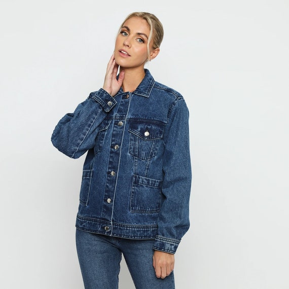 Jacket for Women Track Stitch Mid Blue Wash Denim Jacket Techwear Ladies Gifts Etsy Canada