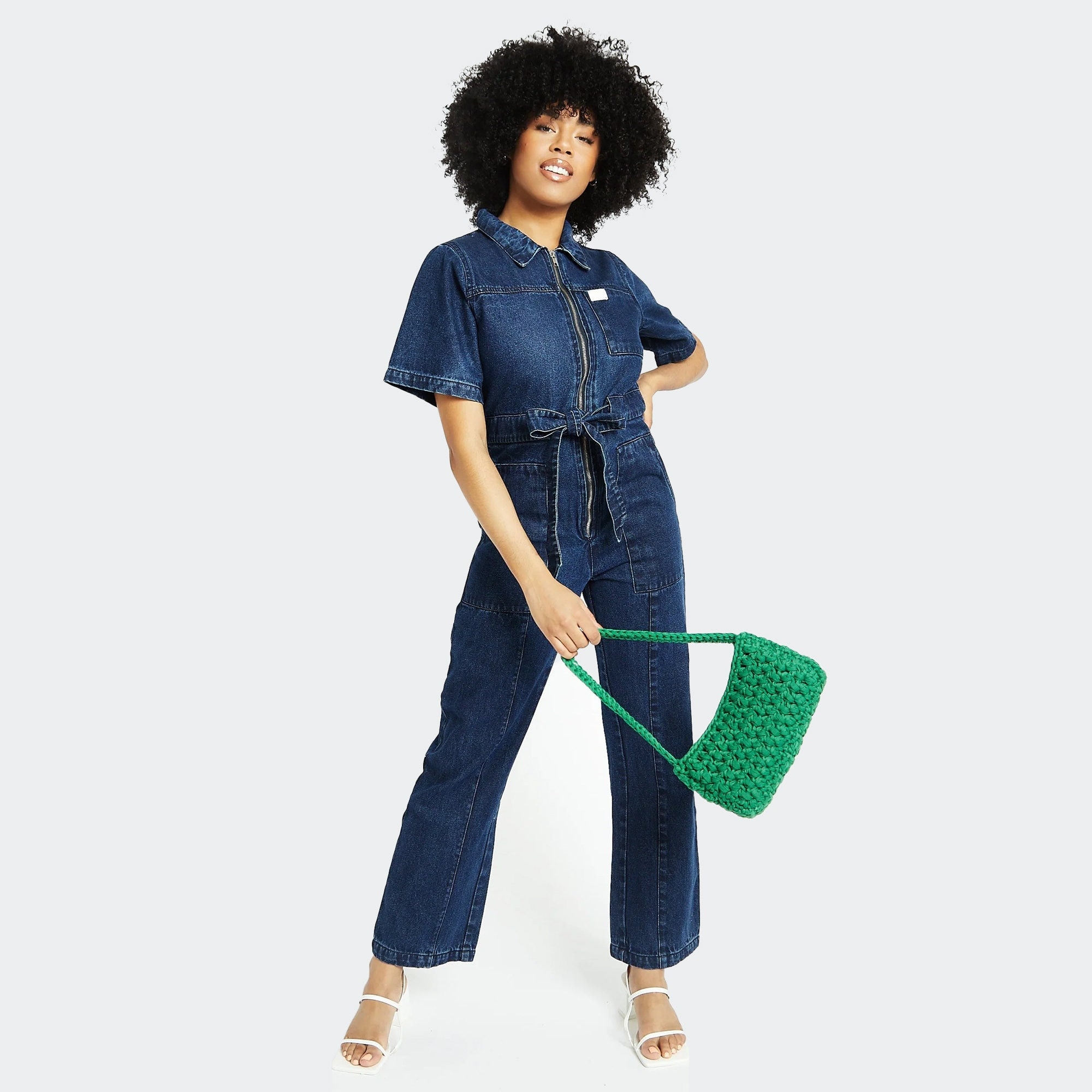 Denim boiler playsuit sales