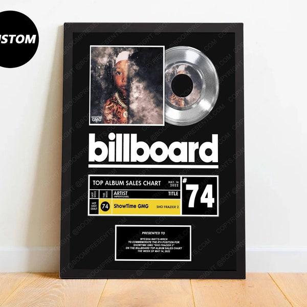 Personalized Billboard Plaque, Custom Plaque, Vinyl Record Plaque, Personalized Vinyl, Music Gift, Music Plaque custom SoundCloud