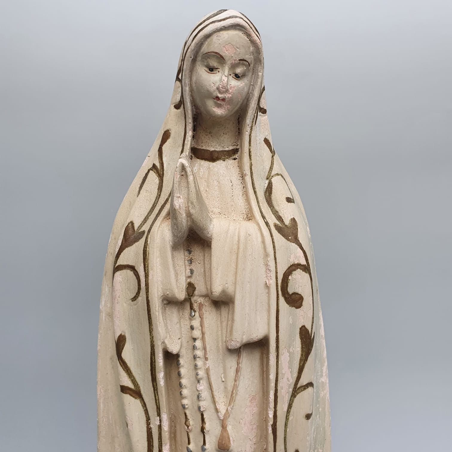 Vintage Chalkware Virgin Mary Figure Statue 13 Etsy UK