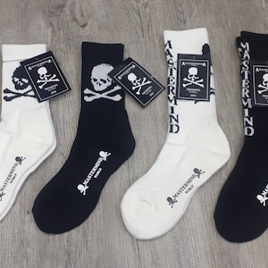 Mastermind japan socks / skull head / Designer / Hip hop/ Cotton socks